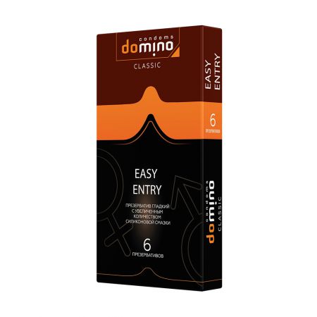 Презервативы DOMINO Easy Entry (с увеличенным количеством смазки), 6шт