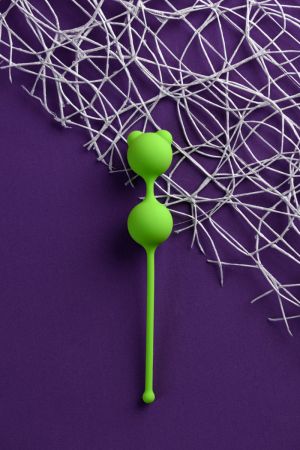 Вагинальные шарики A-TOYS зеленые (силикон), диаметр 27мм