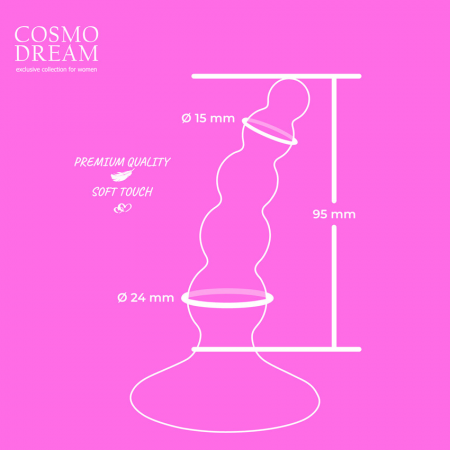 Втулка анальная COSMO DREAM (розовая), 95мм