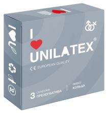 Презервативы I LOVE UNILATEX (ребристые), 3 шт