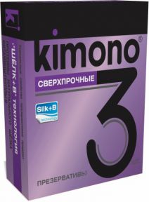 Презервативы KIMONO (сверхпрочные), 3 шт