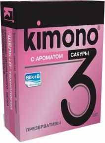 Презервативы KIMONO (аромат сакуры), 3 шт