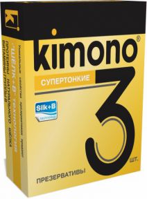 Презервативы KIMONO (супертонкие), 3 шт