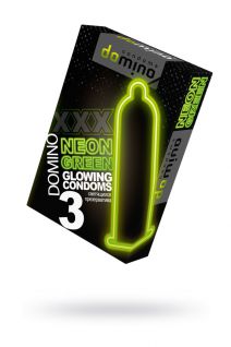 Презервативы DOMINO Neon Green (светящиеся), 3шт