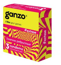 Презервативы GANZO Extase (точечно-ребристые), 3шт