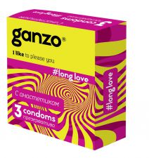 Презервативы GANZO Long love (с анестетиком), 3 шт