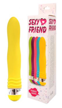 Вибромассажер SEXY FRIEND (желтый), 175мм