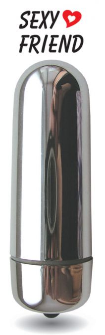 Мини-вибратор SEXY FRIEND (цвет серебряный), 83мм