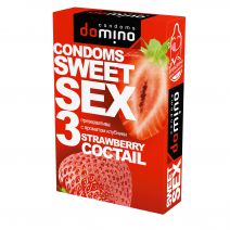 Презервативы оральные DOMINO Sweet Sex (аромат Клубники), 3шт