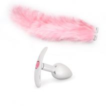 Набор NoTabu BDSM (втулка анальная (+хвостик/кристалл), ободок с ушками), цвет розовый