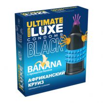 Презерватив стимулирующий LUXE Black Ultimate Африканский круиз (аромат Банана), 1шт