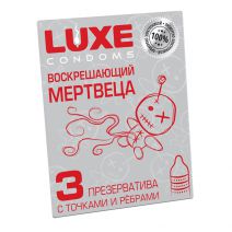 Презервативы LUXE "Воскрешающий мертвеца" (точечно-ребристые), 3шт