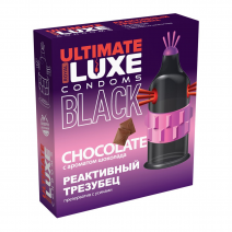 Презерватив стимулирующий LUXE Black Ultimate Реактивный Трезубец (аромат Шоколада), 1шт