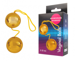 Вагинальные шарики EROWOMAN Vaginal Balls (цвет золотой), 50г