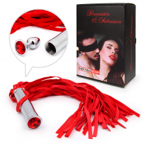 Плеть NoTabu BDSM с втулкой (цвет красный)
