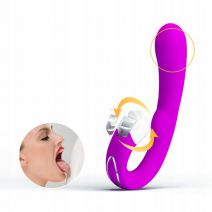 Вибромассажер PRETTY LOVE Magic Tongue с крутящимися лепестками. 7 режимов вибрации, USB