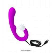 Вибромассажер PRETTY LOVE Magic Tongue с крутящимися лепестками. 7 режимов вибрации, USB
