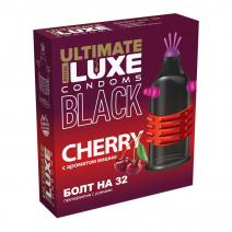 Презерватив стимулирующий LUXE Black Ultimate Болт на 32 (аромат Вишни), 1шт
