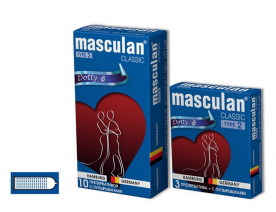 Презервативы MASCULAN 2 Classic (с пупырышками), 3шт