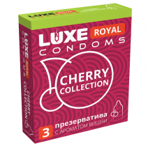 Презервативы LUXE Cherry collection с ароматом вишни (гладкие), 3шт