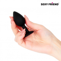 Втулка анальная SEXY FRIEND Love Play (силикон) с кристаллом, диаметр 30мм